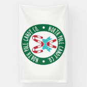 North Pole Snoep Company Holiday Spandoek (Verticaal)