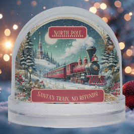 North Pole Snow Christmas Santas Train No Refunds Sneeuwbol