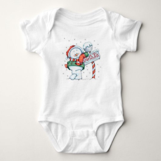 North Pole Snowman Romper (Voorkant)