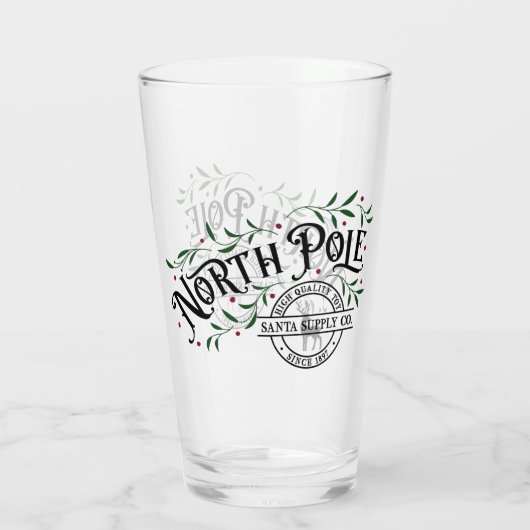 North Pole Supply Co. Glas (Achterkant)