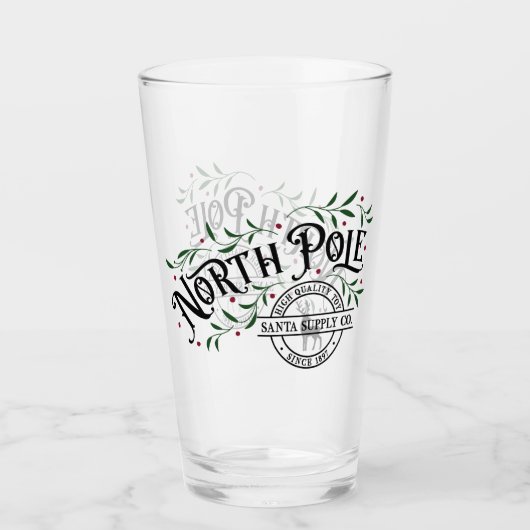 North Pole Supply Co. Glas (Voorkant)