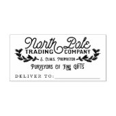 North Pole Trading Company Holiday Gift Stamp Zelfinktende Stempel (Design)