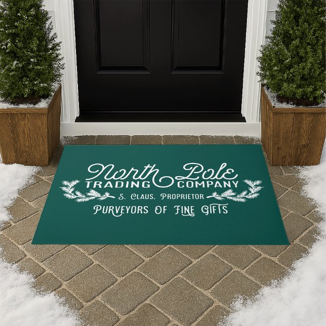 North Pole Trading Company Vintage-kerstmis Deurmat (Creator heeft geüpload)