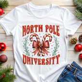 North Pole University Coquette Kerstmis Tri-Blend Shirt