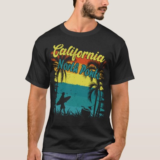 North Ponto California Wave T'Shirt, Noord-Ponto T-shirt (Voorkant)