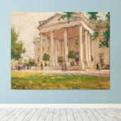 North Portico, The White House, Washington, D.C Canvas Afdruk (Insitu (Houten vloer))