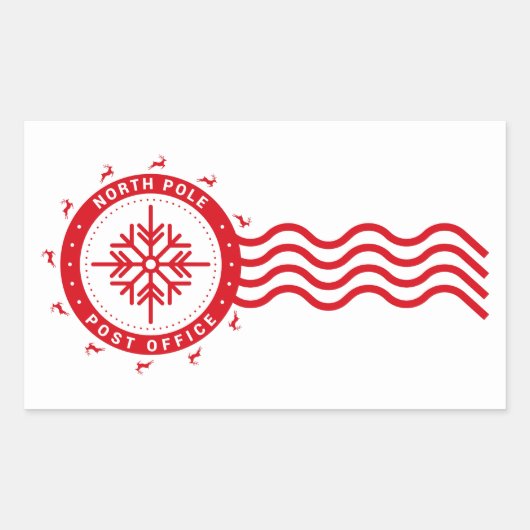 NORTH POST POST KANTOOR RECHTHOEKIGE STICKER (Voorkant)
