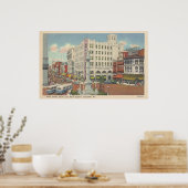 North Queen Street, Penn Square, Lancaster PA Poster (Keuken)