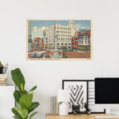 North Queen Street, Penn Square, Lancaster PA Poster (Thuiskantoor)