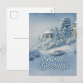 North Rim Lodge Nostalgische Winterse Sfeer Feestdagenkaart (Voorkant / Achterkant)