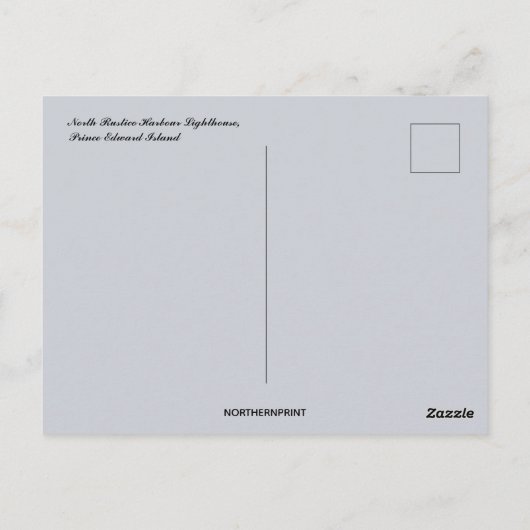 North Rustico Harbour Lighthouse PEI Briefkaart (Achterkant)
