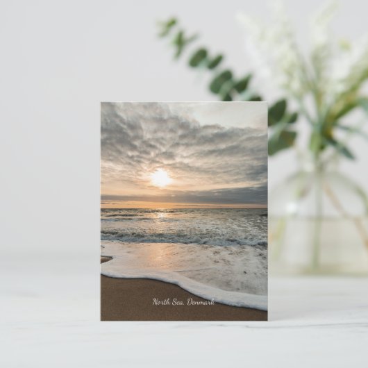 North Sea, Denmark picturesque sunset, Briefkaart (Staand voorkant)