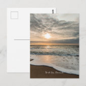 North Sea, Denmark picturesque sunset, Briefkaart (Voorkant / Achterkant)