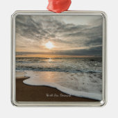 North Sea, Denmark picturesque sunset, Metalen Ornament (Voorkant)