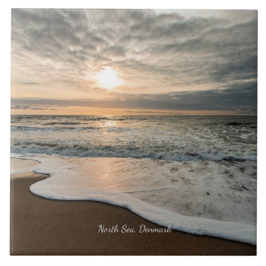 North Sea, Denmark picturesque sunset, Tegeltje (Voorkant)