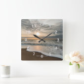 North Sea, Denmark picturesque sunset, Vierkante Klok (Huis)