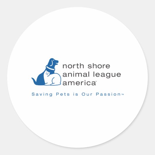 North Shore Animal League-merk Ronde Sticker (Voorkant)