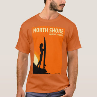North Shore Haleiwa Hawaï Vintage Retro Surf USA  T-shirt