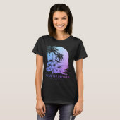 North Shore Hawaii Aloha Hawaiian Hibiscus Surfer T-shirt (Voorkant volledig)