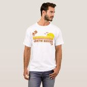  North Shore Hawaii Beach Retro Surfen 70s T-shirt (Voorkant volledig)