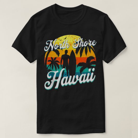 North Shore Hawaii Beach Surfer Summer Vacation Vi T-shirt (Design voorkant)