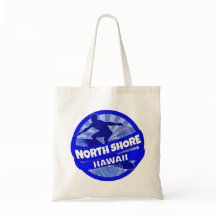 North Shore Hawaii Blue Surfer logo canvas tas