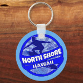 North Shore Hawaii Blue Surfer logo sleutelhanger (Voorkant)