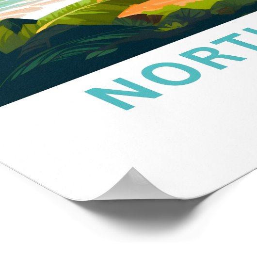 North Shore Hawaii Reisprint Poster (Hoek)