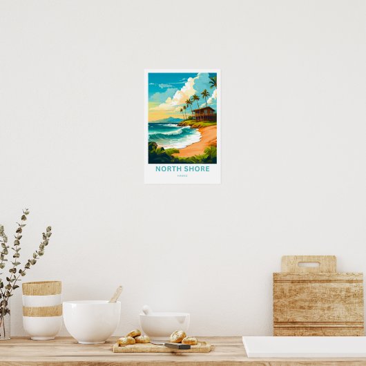 North Shore Hawaii Reisprint Poster (Keuken)