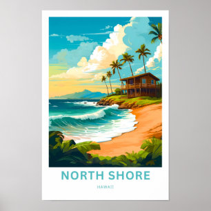 North Shore Hawaii Reisprint Poster