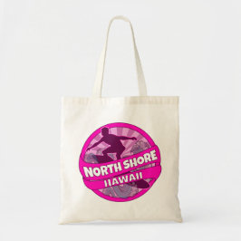 North Shore Hawaii roze surfer logo canvas tas