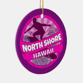 North Shore Hawaii roze surfer logo ornament (Rechts)