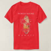 North Shore Hawaii Surf Board Oahu Haleiwa Surfen T-shirt (Design voorkant)