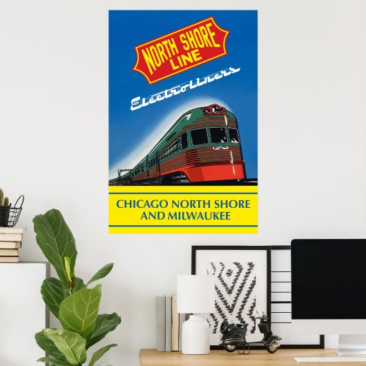 North Shore Line Electroliner Poster (Thuiskantoor)