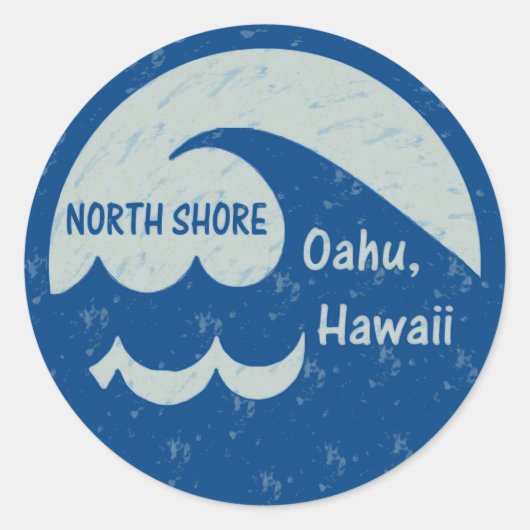 North Shore, Oahu, Hawaï Ronde Sticker (Voorkant)