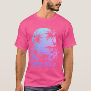 North Shore Oahu Hawaii Hawaiian Hibiscus Surfer S T-shirt