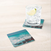 "North Shore Waves" 3, Olievlekken Kartonnen Onderzetters (Insitu)