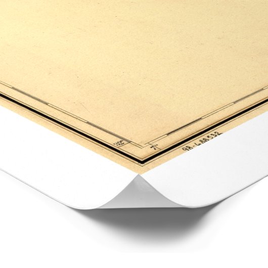 North & South Carolina Map 1839 Poster (Hoek)