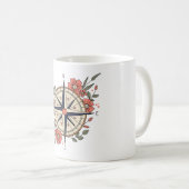 North, ,South, East, and West With Flowes Koffiemok (Voorkant rechts)