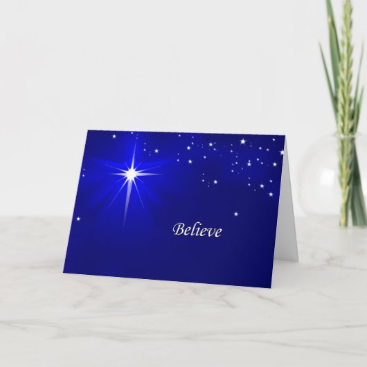 North Star Believe Christelijke kerstgroet Feestdagen Kaart (Voorkant)