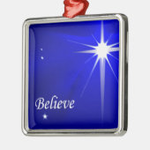 North Star Believe Christelijke kerstversiering Metalen Ornament (Links)