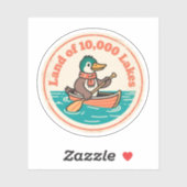 North Star Charm_ Minnesota Loon Bird  Sticker (Vel)