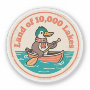 North Star Charm_ Minnesota Loon Bird Vintage Sticker