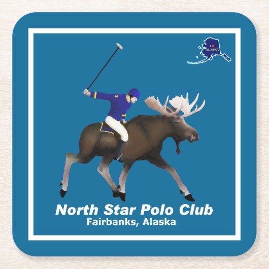 North Star Moose Polo Club Kartonnen Onderzetters (Voorkant)