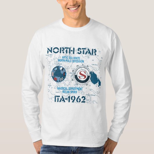 North Star Nautical Expedition – Arctic Zee Route T-shirt (Voorkant)
