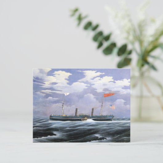 North Star Stoomjacht 1852 Briefkaart (Staand voorkant)