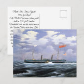 North Star Stoomjacht 1852 Briefkaart (Voorkant / Achterkant)
