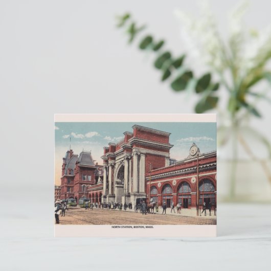  North Station Boston Post Card Briefkaart (Staand voorkant)