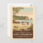 North Stradbroke Island Australië Illustratie Briefkaart (Voorkant / Achterkant)