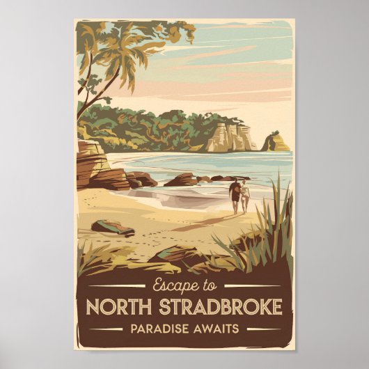 North Stradbroke Island Australië Illustratie Poster (Voorkant)